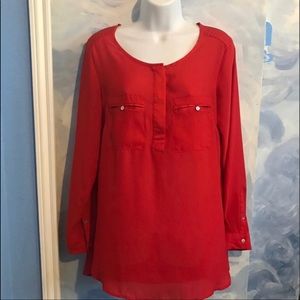 H&M red blouse size 10